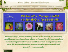 Tablet Screenshot of greatlakeslawn.com